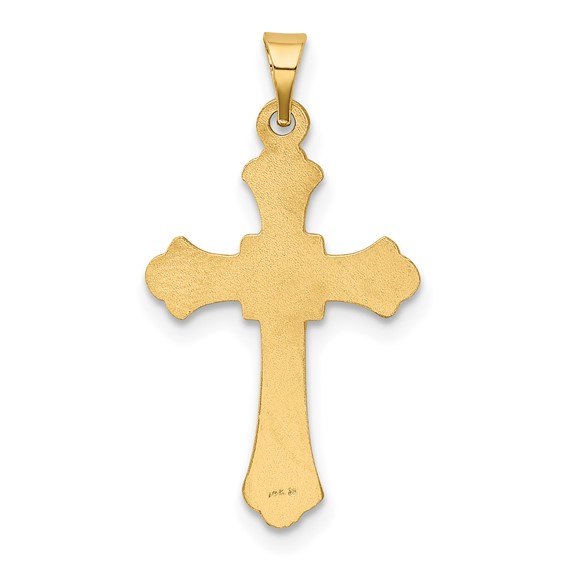 Gold Fleur de lis Cross Pendant