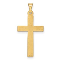 14K Yellow Gold Polished Latin Cross Pendant view 4