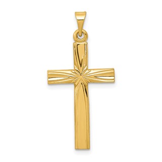 14k Polished Latin Cross Pendant