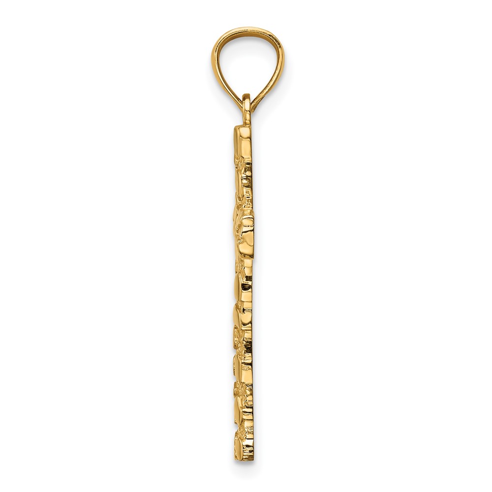 14K Nugget Cross Pendant (XR1833)