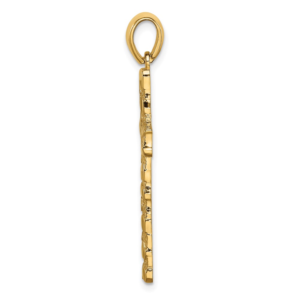 14K Nugget Cross Pendant (XR1834)