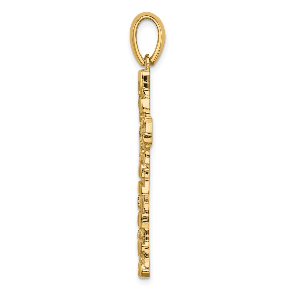 14K Nugget Cross Pendant (XR1835)
