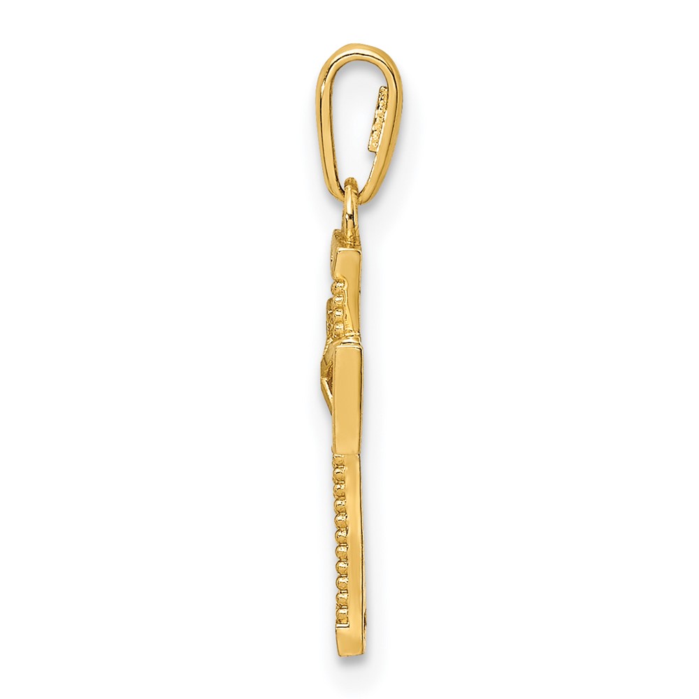 14K D/C Cross Pendant (XR1839)