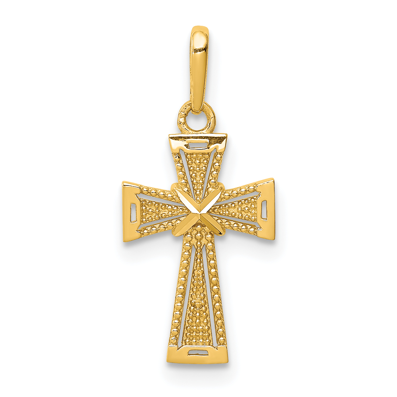 14K D/C Cross Pendant (XR1839)