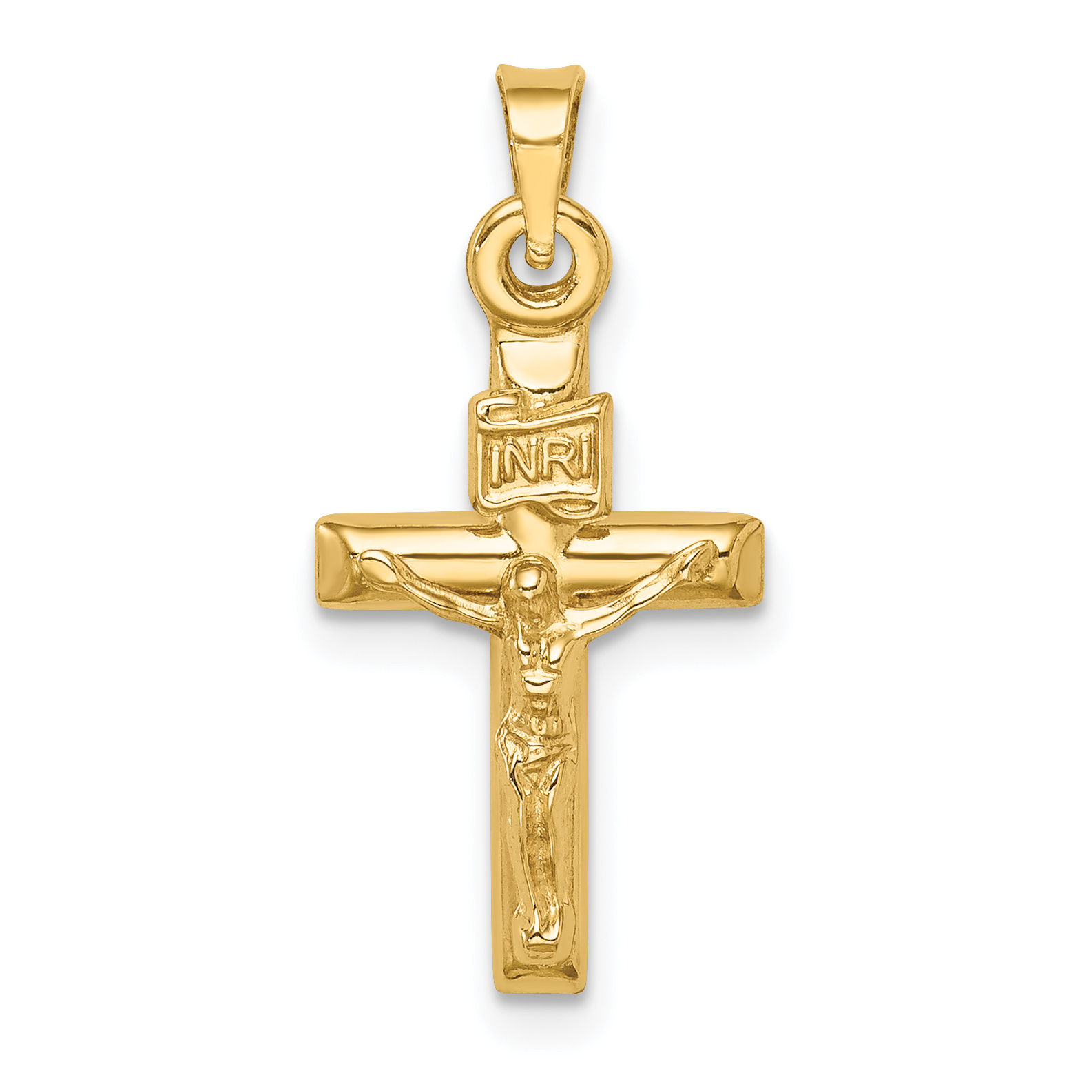 14k Hollow Crucifix Pendant (XR1840)