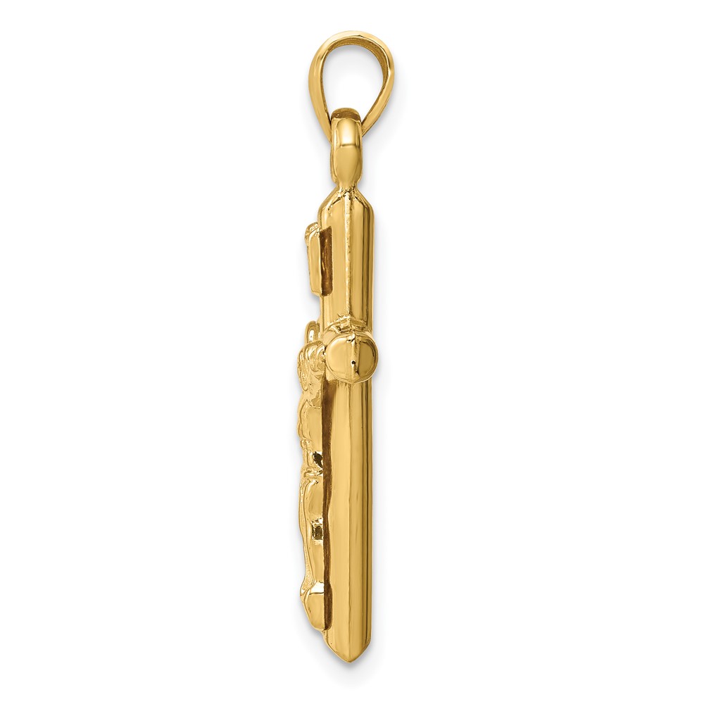 14k Hollow Crucifix Pendant (XR1841)