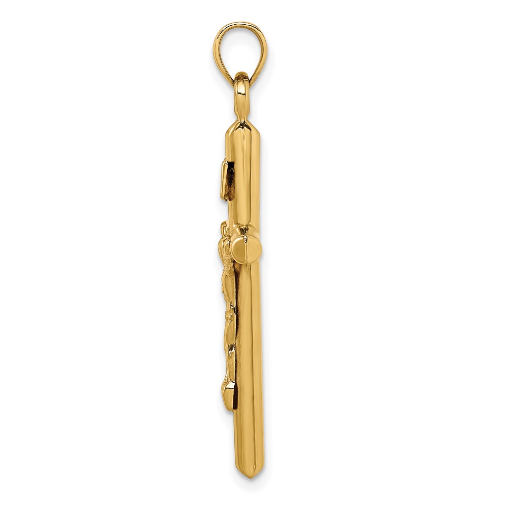 14k Hollow Crucifix Pendant (XR1842)