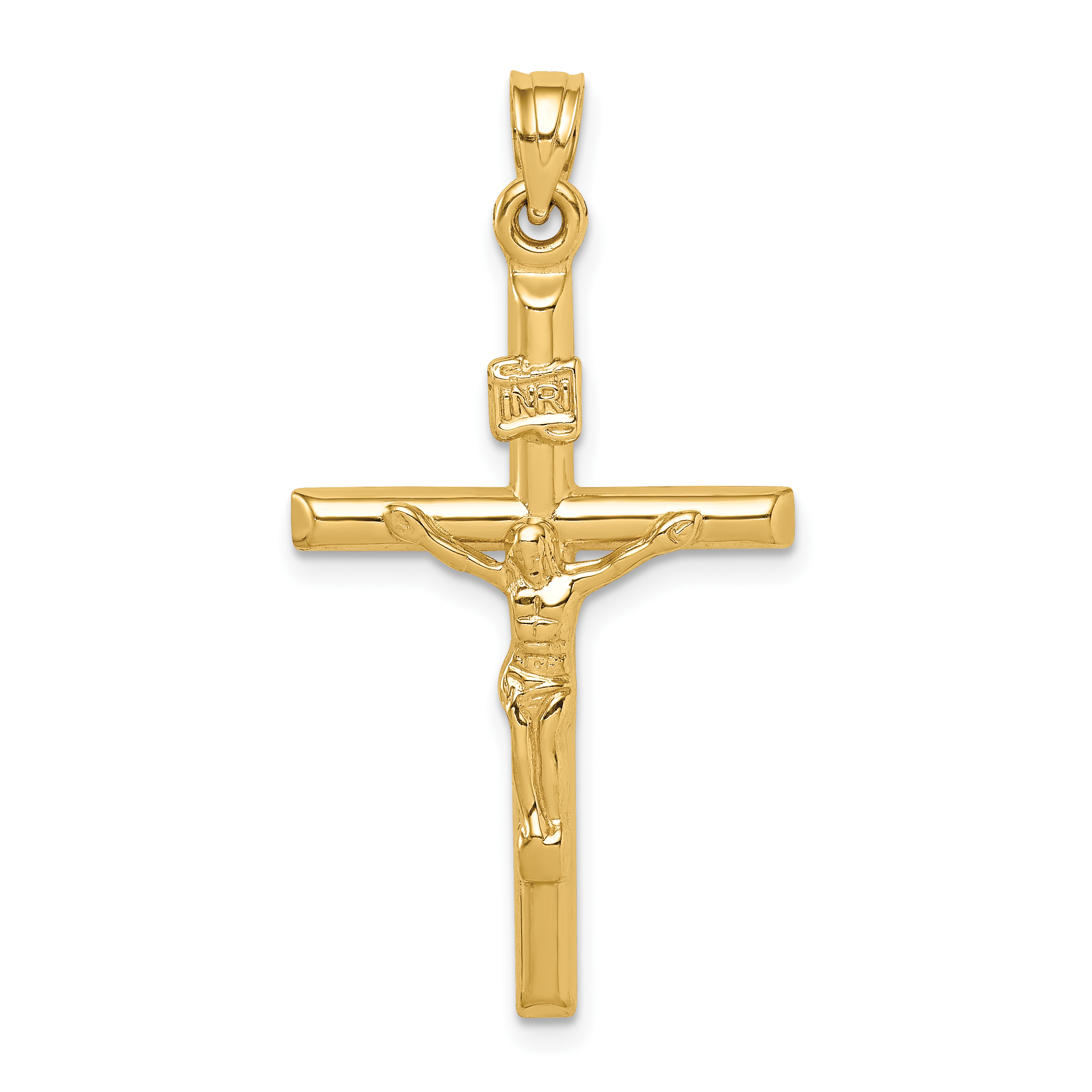 14k Hollow Crucifix Pendant (XR1842)