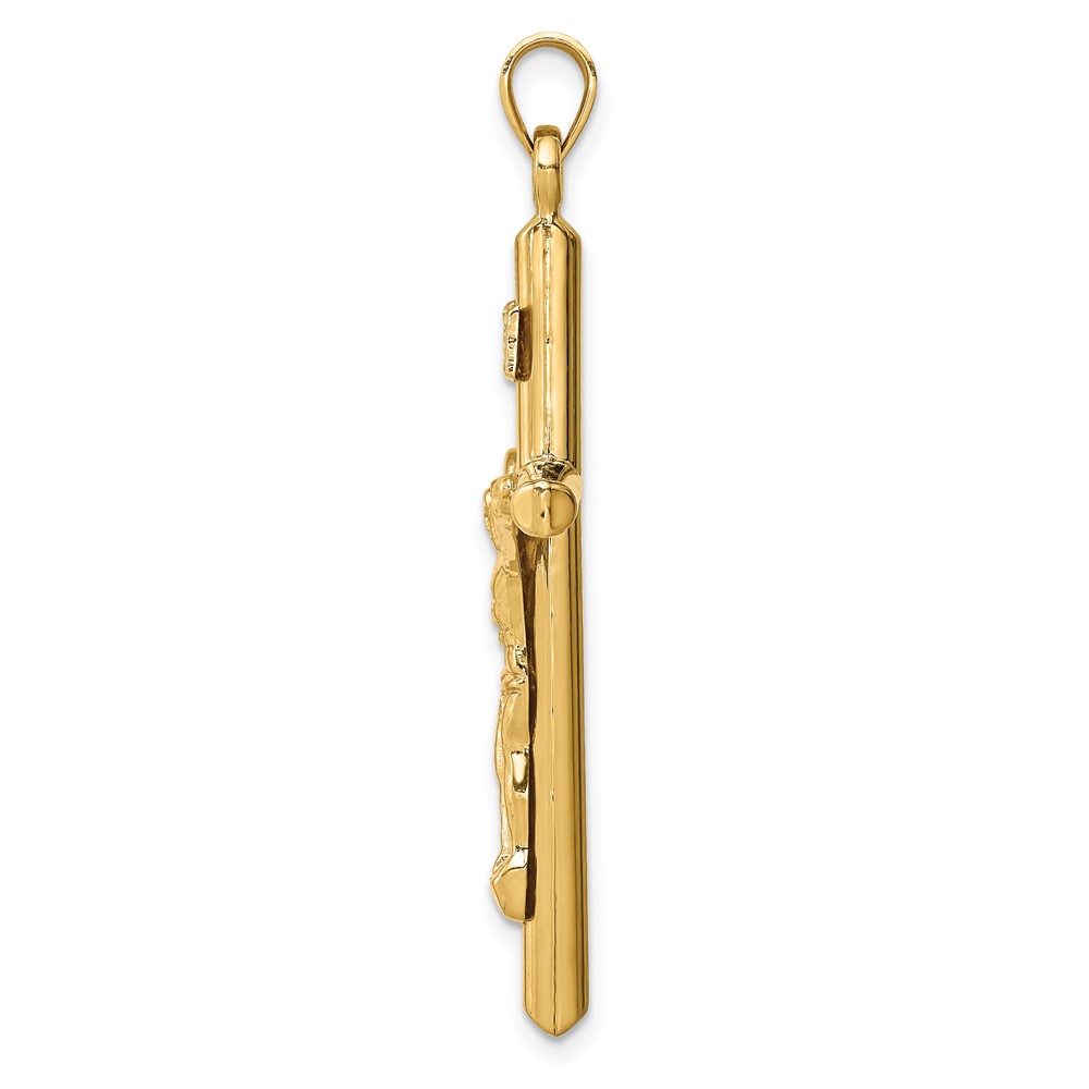 14k Hollow Crucifix Pendant (XR1843)