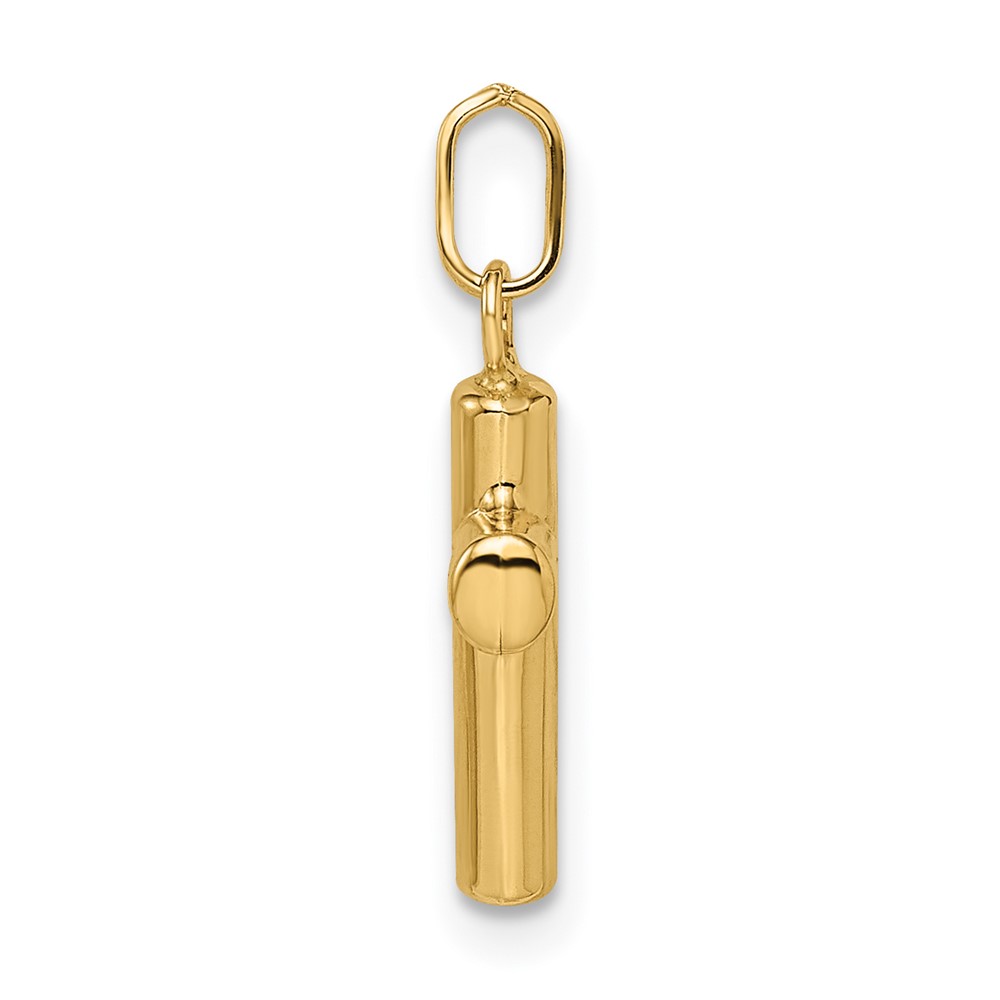 14k Polished Puffed Cross Pendant (XR1908)