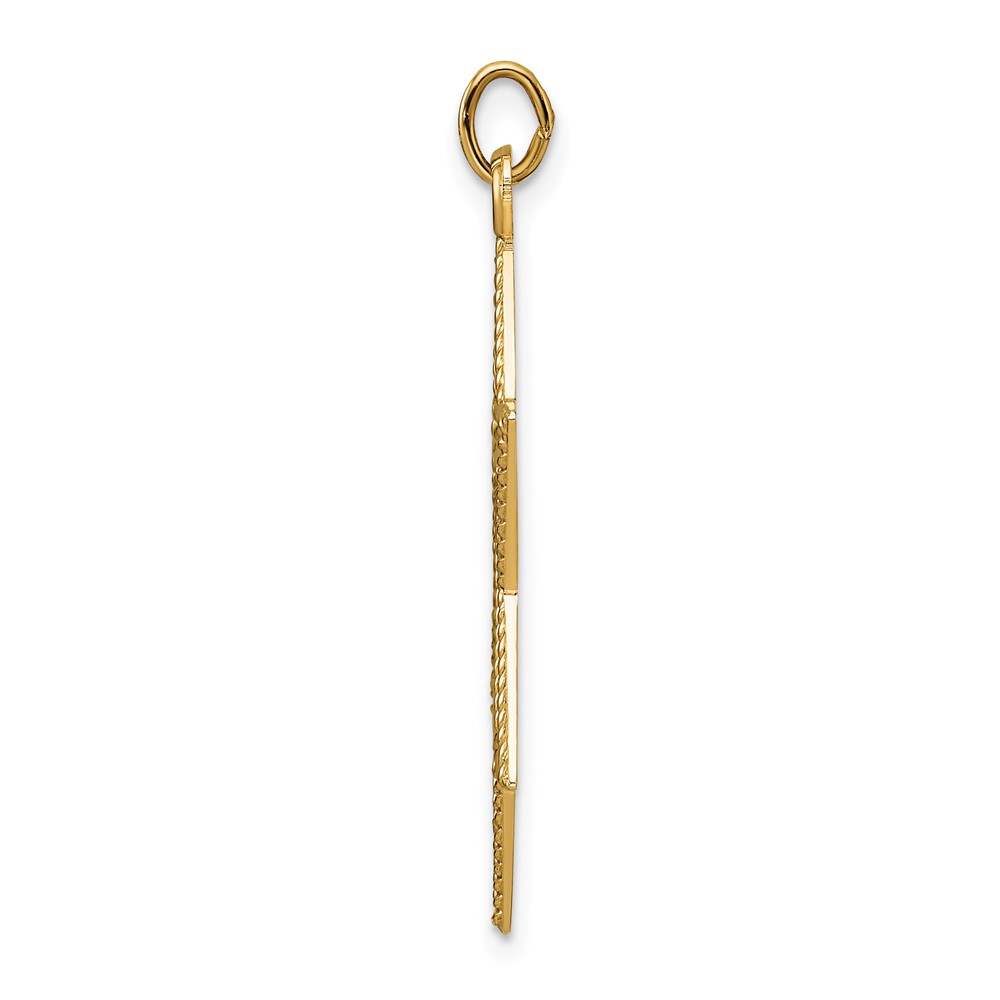 14k Polished and Textured Solid Star of David Pendant (XR1959)