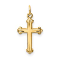 14K Yellow Gold Cross Charm view 1
