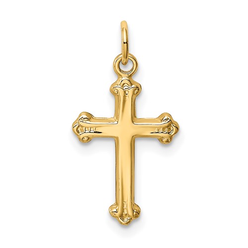 14K Yellow Gold Cross Charm