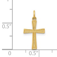14K Yellow Gold Cross Charm view 3