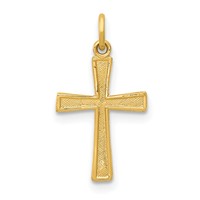14K Yellow Gold Cross Charm view 1