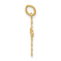 14K Yellow Gold Small Polished Cross Charm view 2