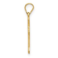 14K Budded Cross Charm view 2