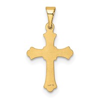 14K Budded Cross Charm view 4