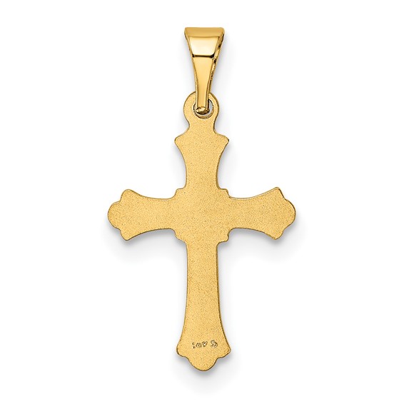 14k Budded Cross Charm
