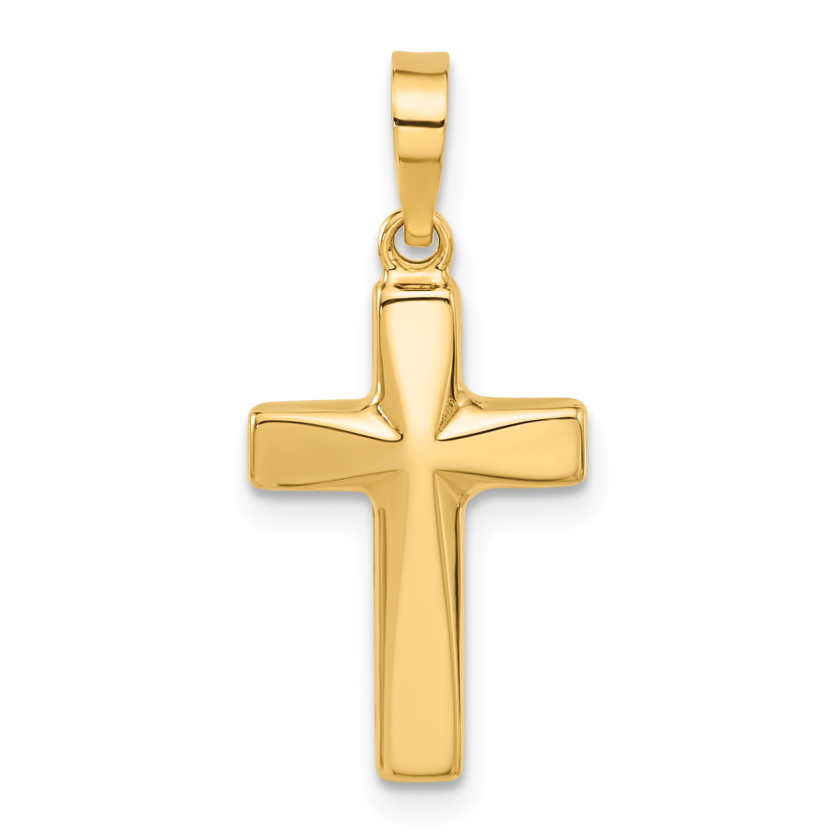 14K Polished Cross Pendant (XR2082)