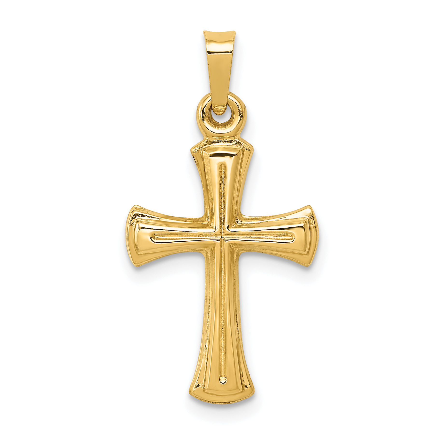 14k Hollow Cross Pendant (XR231)