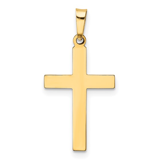 Gold Hollow Latin Cross Pendant