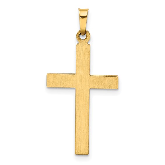 Gold Hollow Latin Cross Pendant