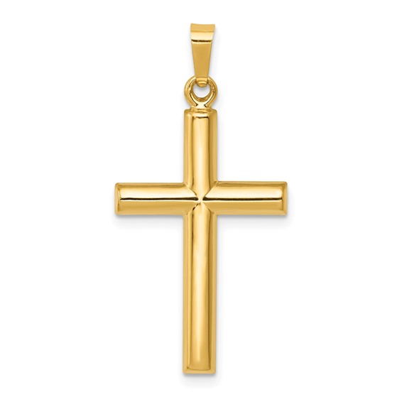 Gold Hollow Latin Cross Pendant