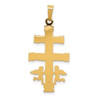 14K Two-tone Cara Vaca Crucifix Pendant view 4