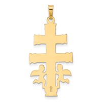 14K Two-tone Cara Vaca Crucifix Pendant view 4