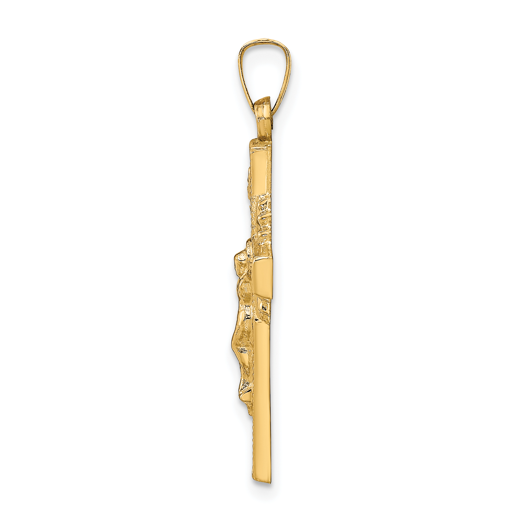 14k INRI Hollow Iona Crucifix Pendant XR287 detailed image 2