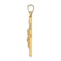 14K Inri Hollow Iona Crucifix Pendant view 2