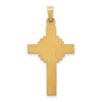 14K Inri Hollow Iona Crucifix Pendant view 4