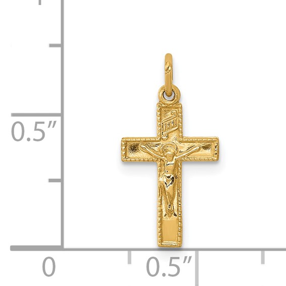 14k INRI Crucifix Charm