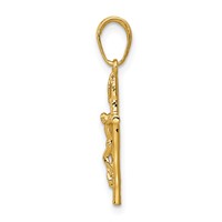 14K Inri Hollow Crucifix Pendant view 2