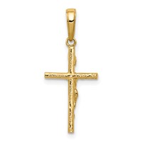 14K Inri Hollow Crucifix Pendant view 4