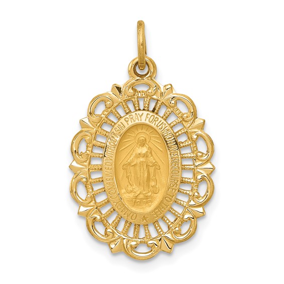 Gold Miraculous Medal Pendants