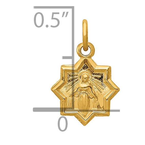 14k Blessed Virgin Mary Charm