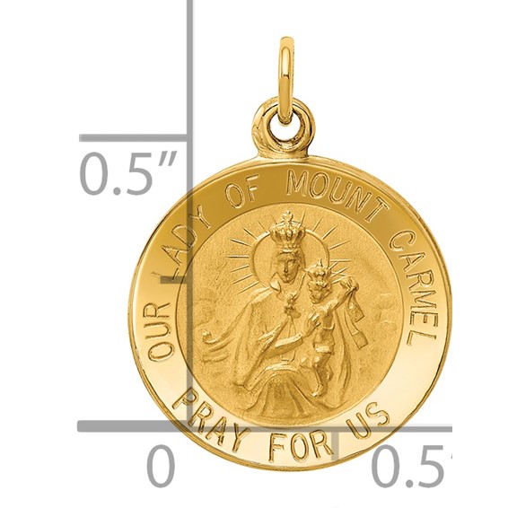 Gold Our Lady of Mt. Carmel Pendants