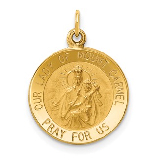 Gold Our Lady of Mt. Carmel Pendants