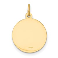 14K Yellow Gold Polished and Satin Solid Our Lady of Loreto Medal Round Charm view 4