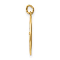 14K Yellow Gold Polished and Satin Solid Infant of Prague Medal Round Charm view 2