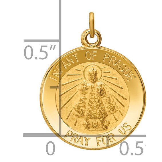 Gold Infant of Prague Pendants