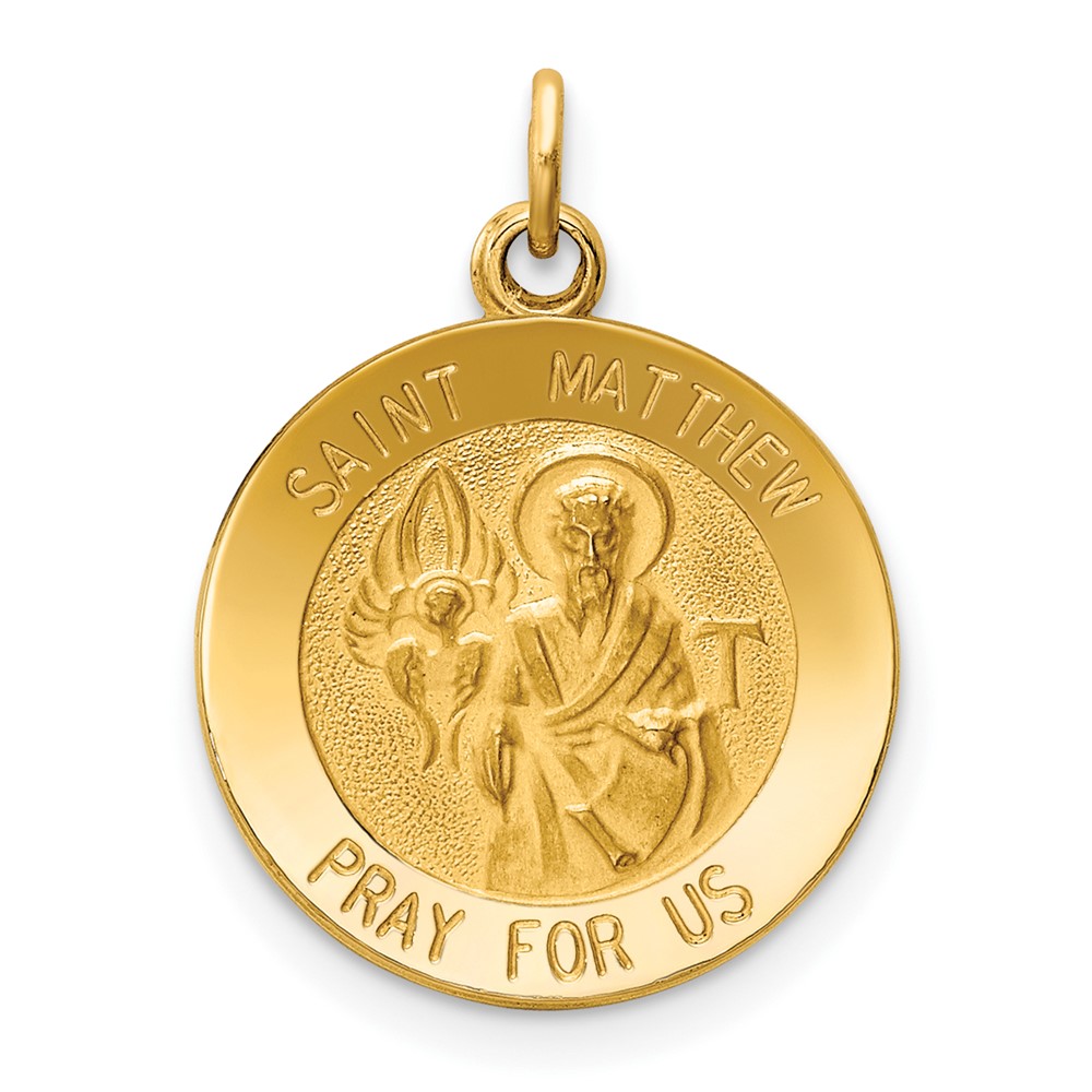 14k Saint Matthew Medal Charm