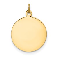 14K Yellow Gold Polished and Satin Solid Saint Peter Medal Round Charm view 4