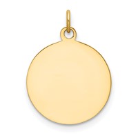 14K Polished and Satin Solid Saint Elizabeth Seton Medal Round Charm view 4
