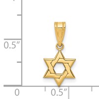 14K Yellow Gold Star of David Pendant view 3