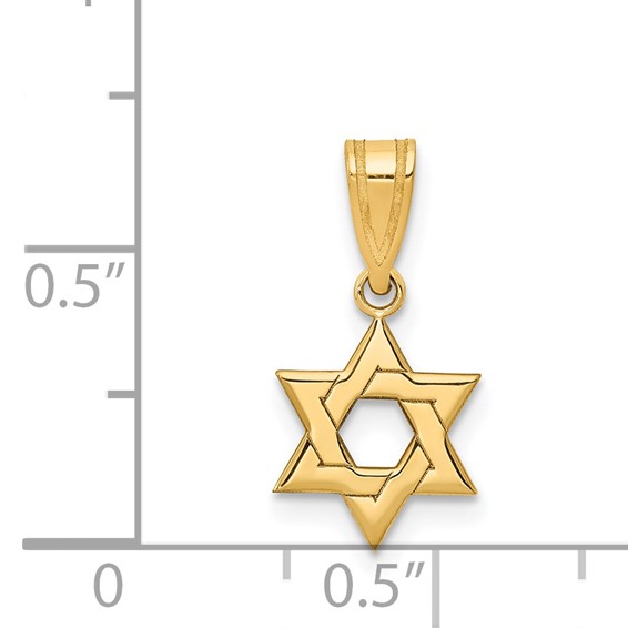 Gold Star of David Pendants