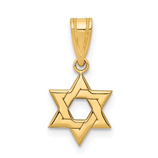 Gold Star of David Pendants
