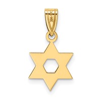 14K Yellow Gold Star of David Pendant view 4